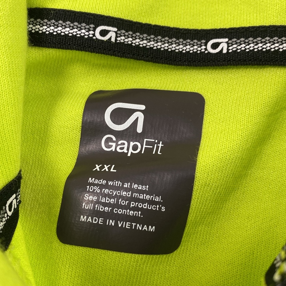 NWT Neon Yellow/ Green Youth XXL 14-16 Gap Fit Zip Up Jacket - Picture 3 of 7